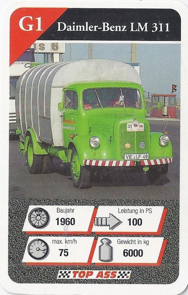 W 2906 autokaartje daimler benz lm 311, Ophalen of Verzenden, Zo goed als nieuw, Auto's