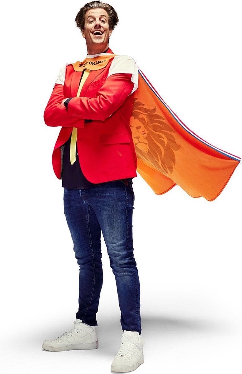 Jumbo Juichcape Oranje Leeuw WK, Ophalen, Maat 42/44 (L), Nieuw, Oranje of Koningsdag