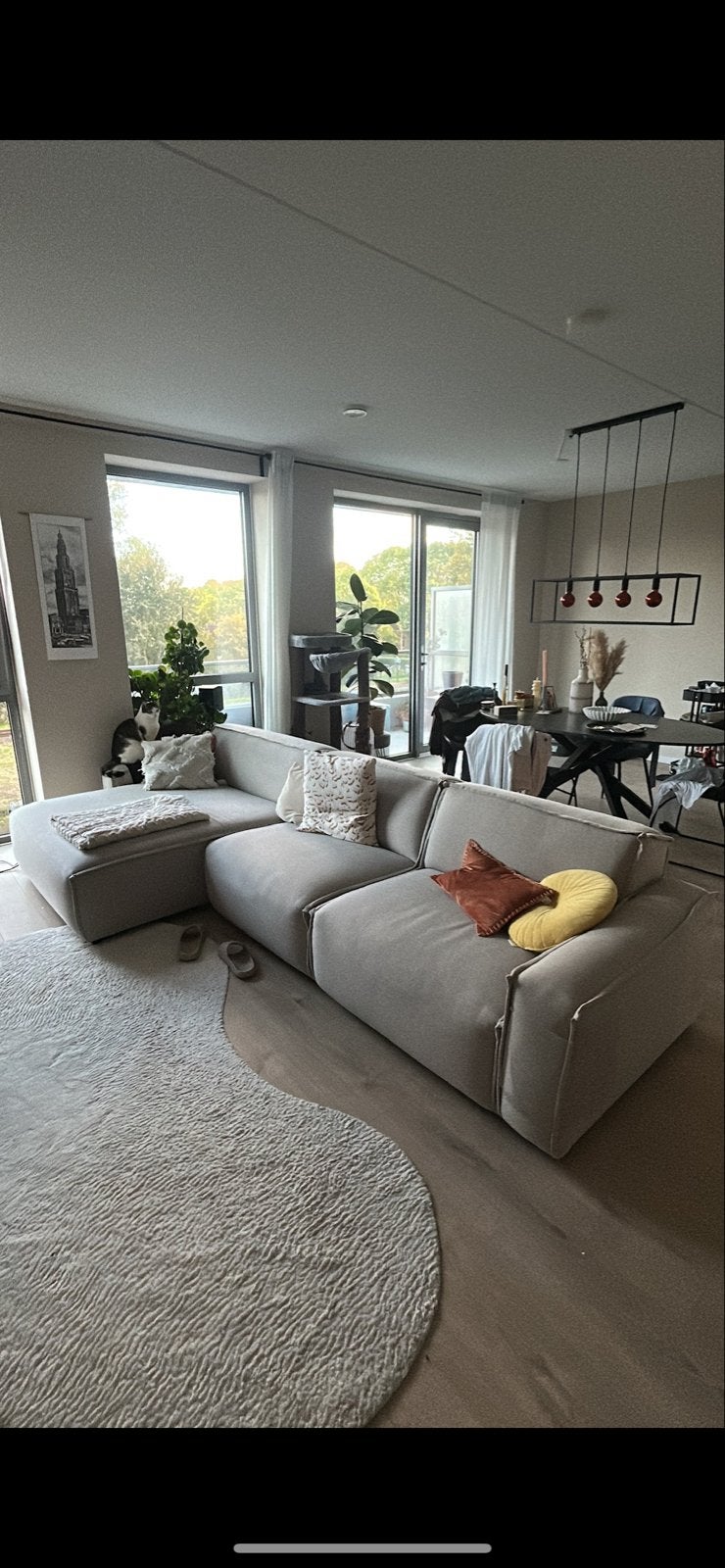 Hoekbank Umix beige, Ophalen, Zo goed als nieuw, Vierpersoons of meer