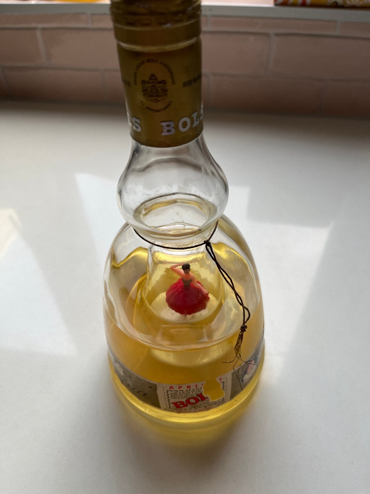 Vintage Bols Ballerina Muziekdoos Likeurfles, Ophalen of Verzenden