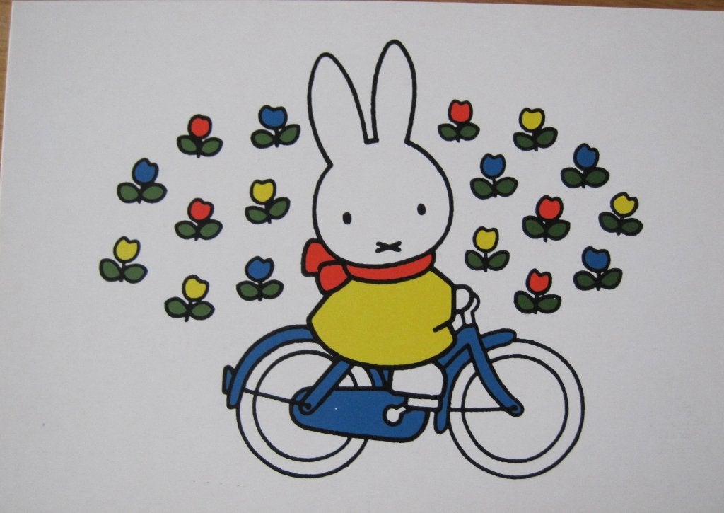 Voor het kind - Nijntje op de fiets tussen de bloemen - 1982, Verzenden, 1980 tot heden, Ongelopen, Overige thema's
