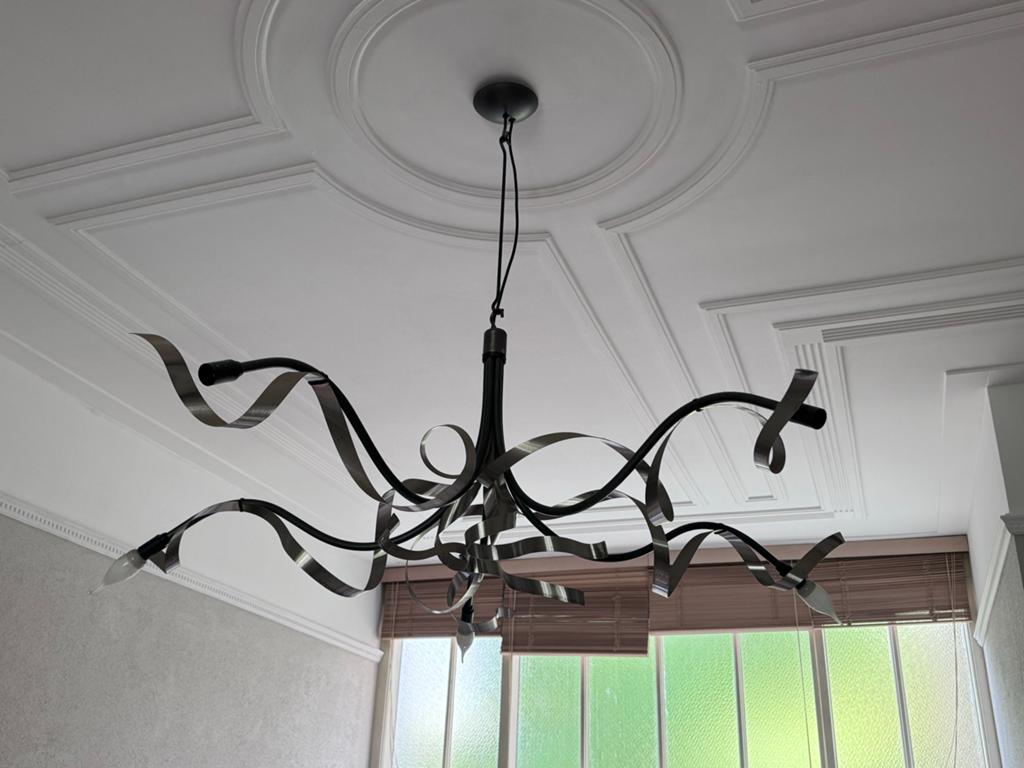 Moderne design kroonluchter - Metaal, Ophalen, Zo goed als nieuw, Metaal, 75 cm of meer