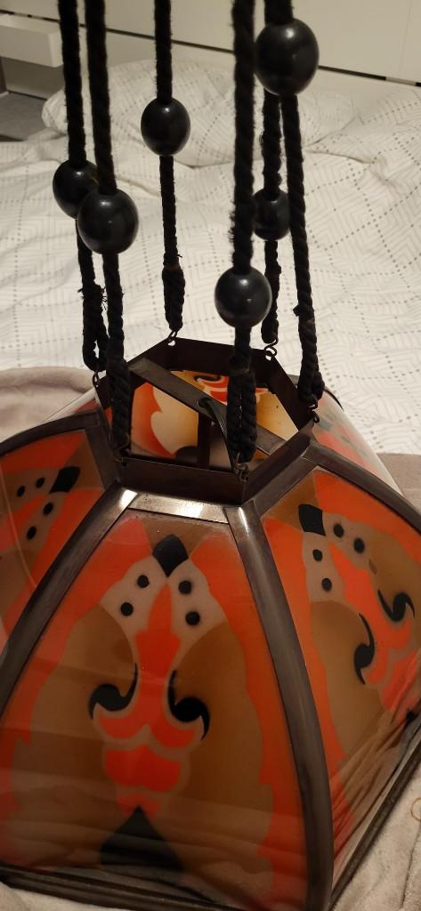 Antieke Amsterdamse schoollamp, Ophalen
