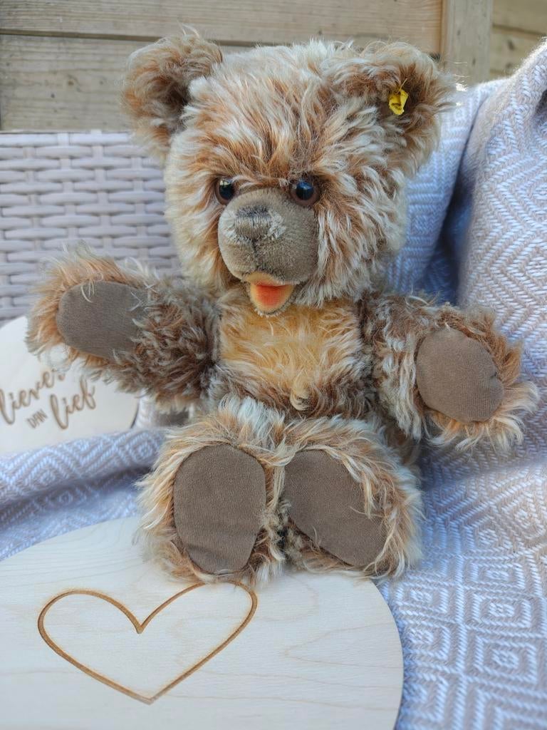 Steiff Zotty beer vintage knopf im ohr mohair 30 cm, Ophalen of Verzenden, Gebruikt, Stoffen beer, Steiff