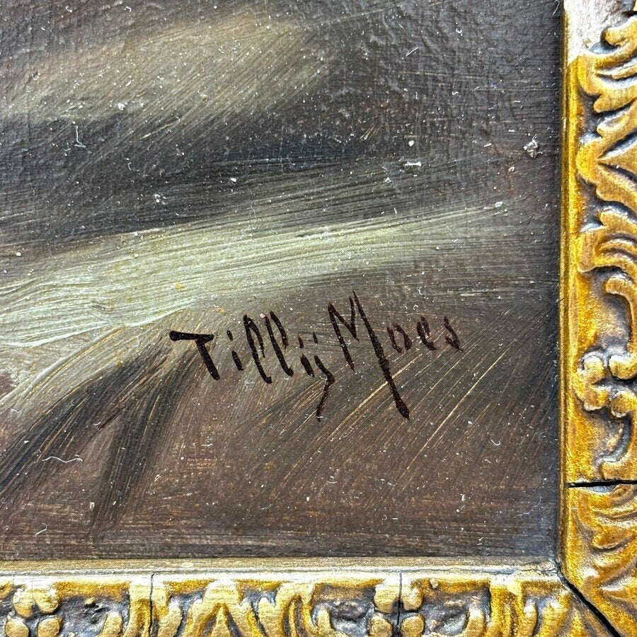 Tilly Moes (1899-1979), olieverfschilderijtje, Ophalen of Verzenden