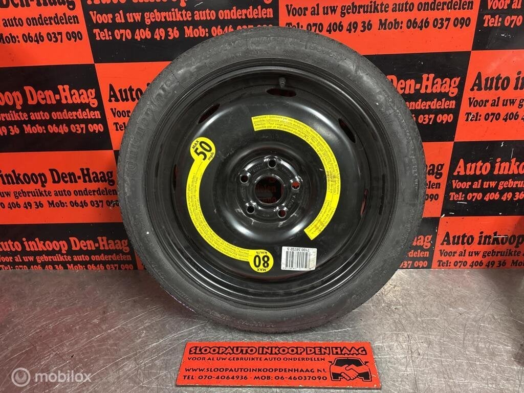 VW Audi Seat | Thuiskomer + Band | 5x112 | T125/70/R18, 18 inch, Gebruikt, Ophalen of Verzenden