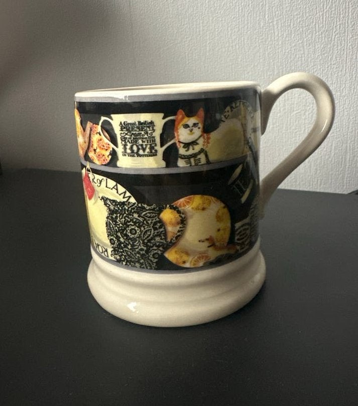Emma Bridgewater Black Dresser Mok, Gebruikt, Keramiek, Vintage, Emma Bridgewater