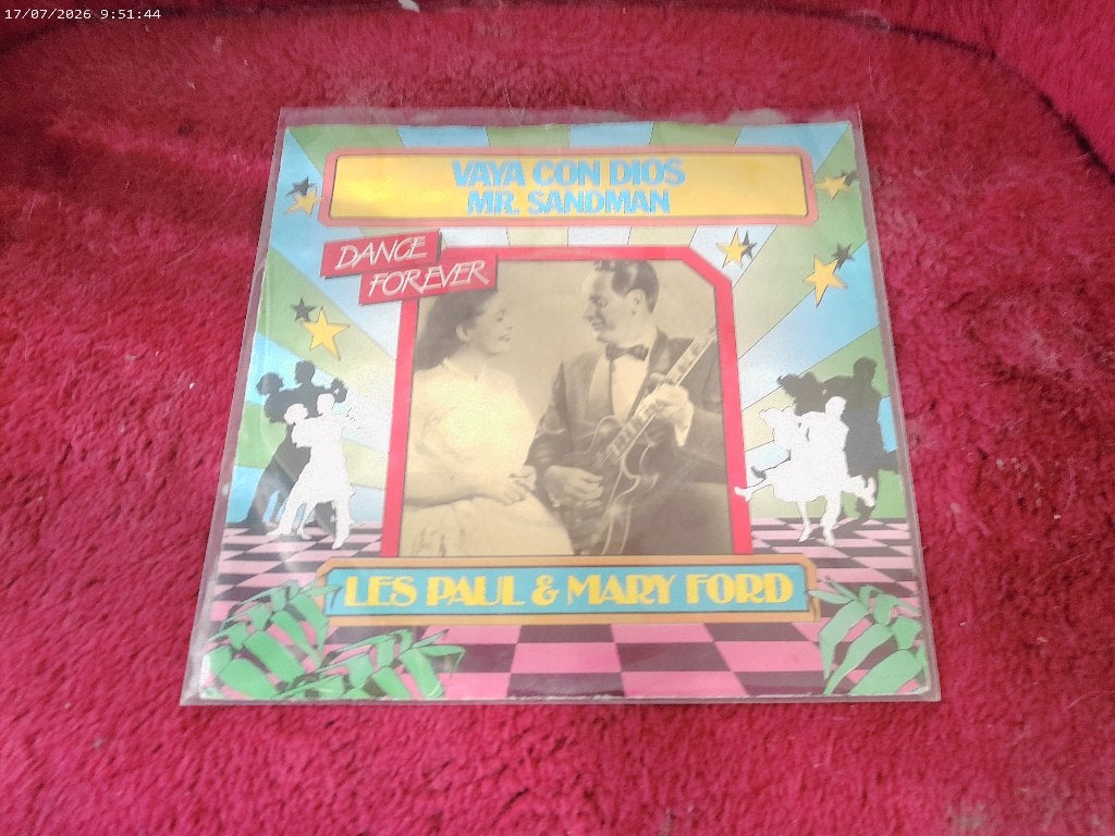 Les Paul & Mary Ford - Vaya con Dios / Mr. Sandman, Cd's en Dvd's, 7 inch, Ophalen of Verzenden, Zo goed als nieuw, Pop