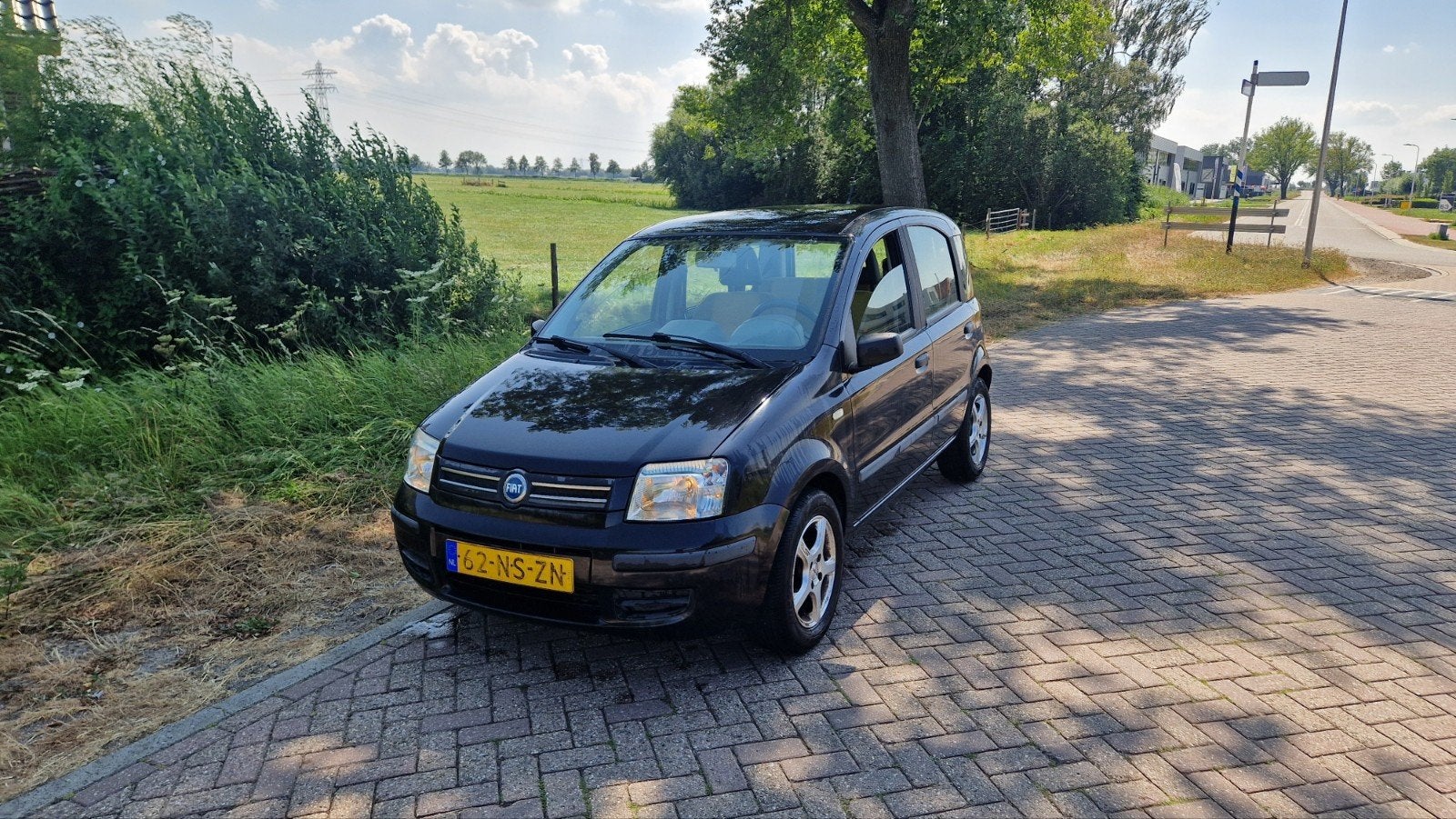 Fiat Panda 1.2 2004 Zwart, Auto's, Voorwielaandrijving, Zwart, Origineel Nederlands, Handgeschakeld