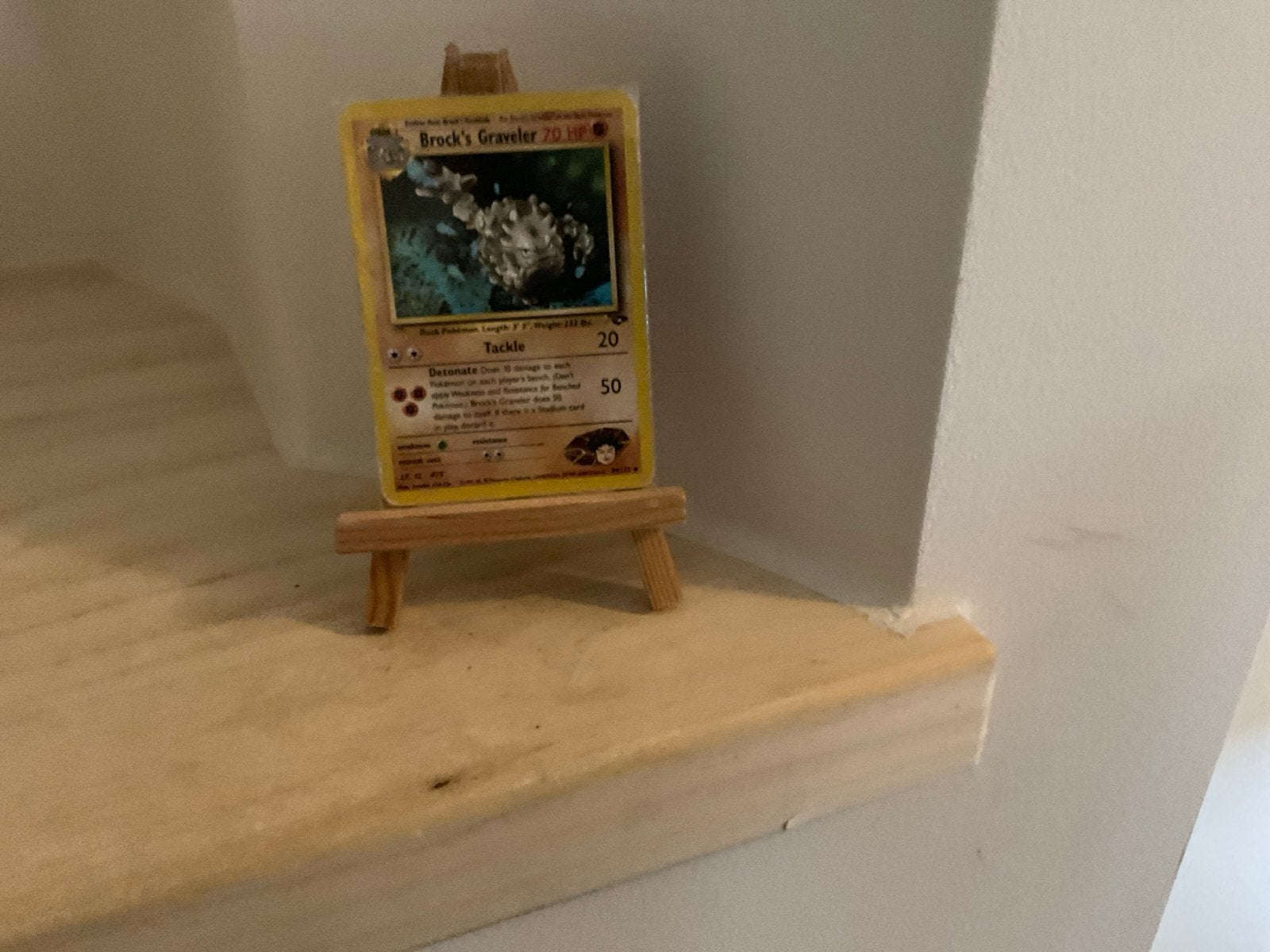 Pokémon Gym Heroes - Brock's Graveler, Ophalen of Verzenden, Zo goed als nieuw, Losse kaart