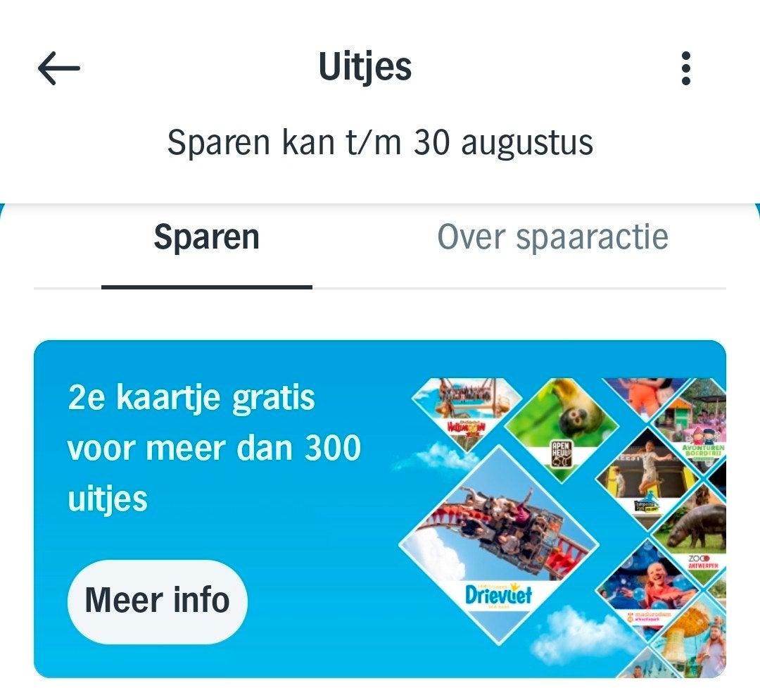 Ah spaarkaarten uitjes 2026/2027 (20 kaarten), Twee personen, Ticket of Toegangskaart