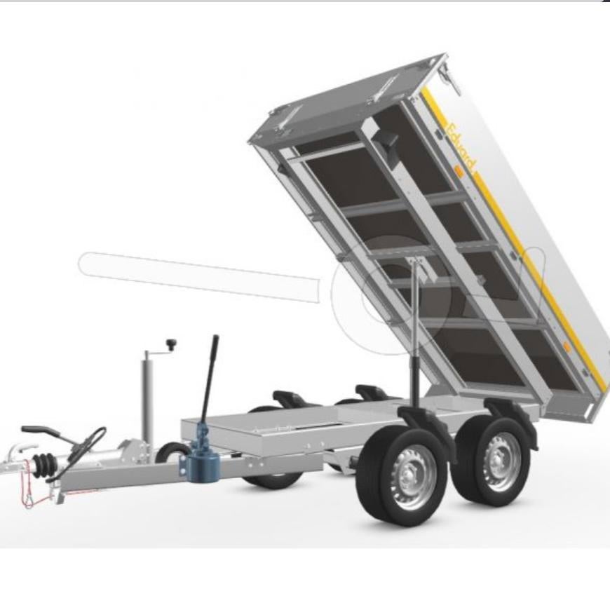 Elektrische kieper/aanhangwagen te huur  2700 kg, Auto diversen, Aanhangers en Bagagewagens, Ophalen of Verzenden, Zo goed als nieuw
