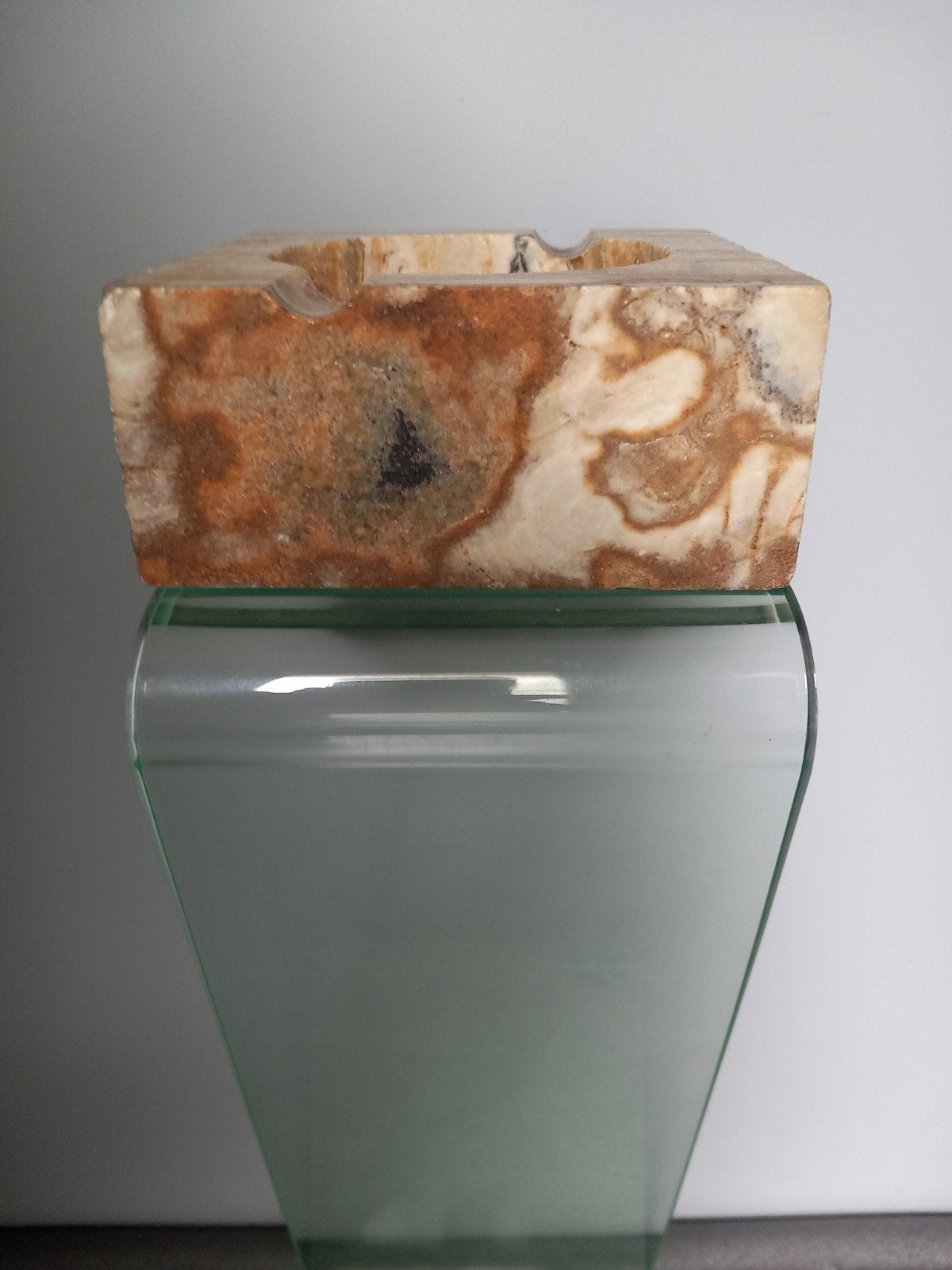 Vintage asbak marmer geode italië, jaren 60/70, Ophalen of Verzenden