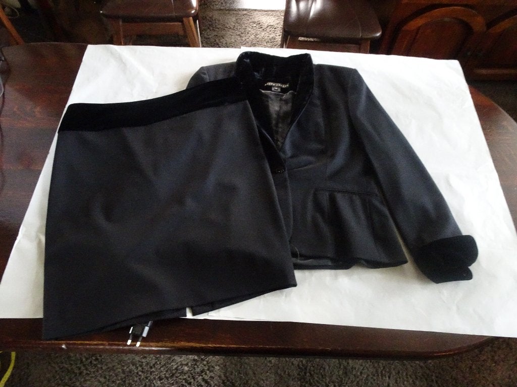 RALPH LAUREN zwarte blazer met bijpassende rok BLACK LABEL, Maat 38/40 (M), Kostuum of Pak, Verzenden, Zwart