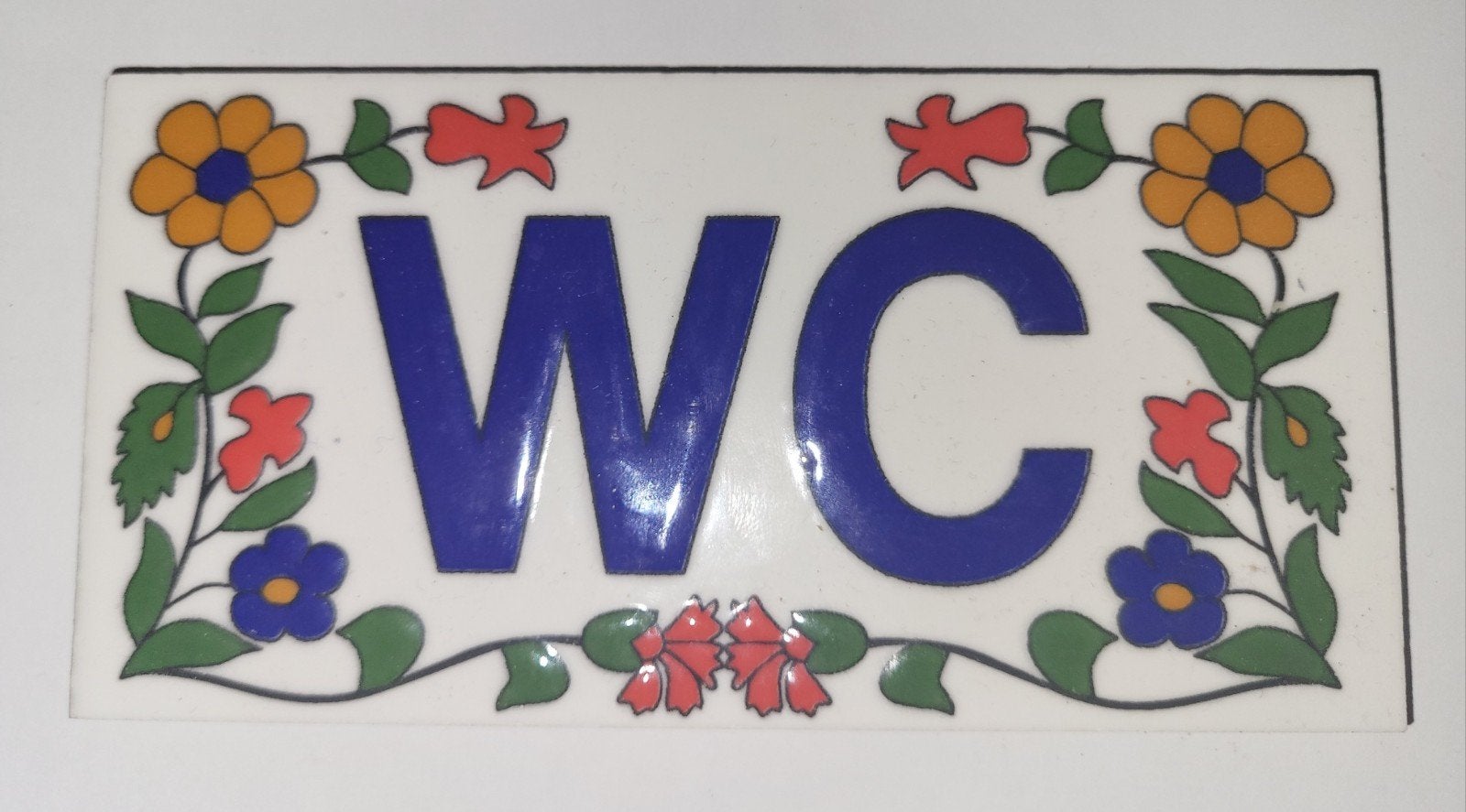 WC tegeltje, Meerkleurig, Nieuw, Steen/keramiek, Ophalen of Verzenden