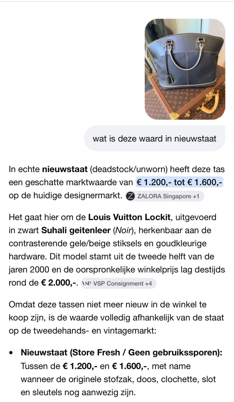 Foto 22 van Louis Vuitton Suhali Lockit Handtas Zwart