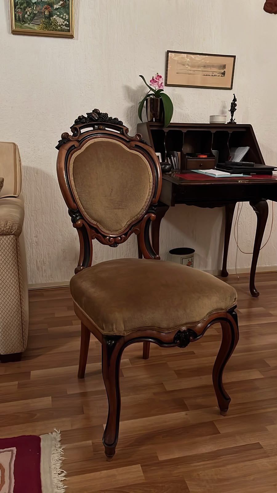 Antiek Biedermeier stoeltje in goede staat., Antiek en Kunst, Ophalen