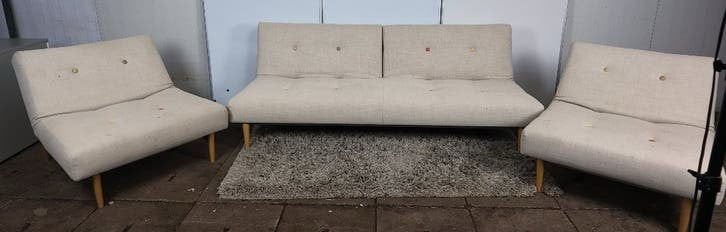 Innovation Living Dublexo slaapbank set – 3-delig modulair, Gebruikt, Innovation Living, Stof, Innovation Living