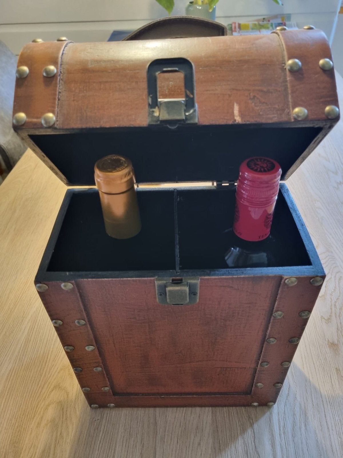 Houten wijnkistje, Ophalen, Hout, Minder dan 5 flessen