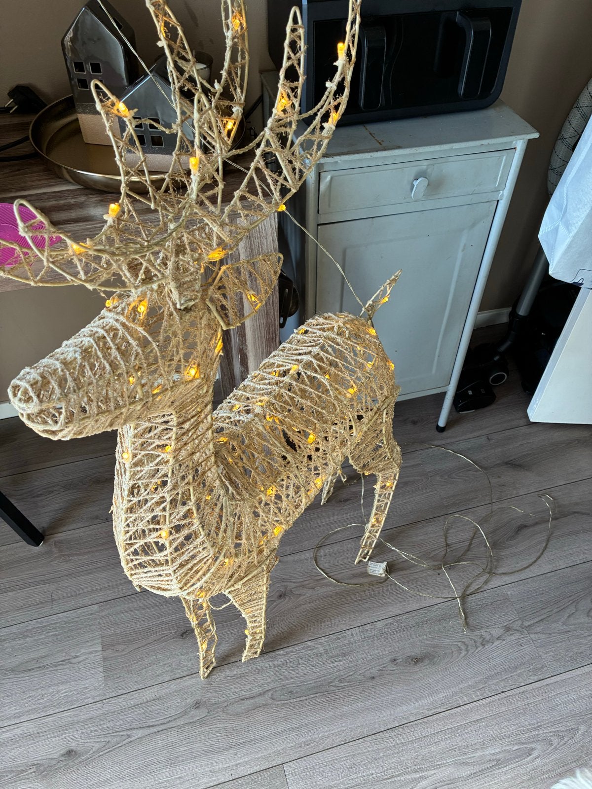 Kerst ree met verlichting, Diversen, Ophalen of Verzenden, Gebruikt
