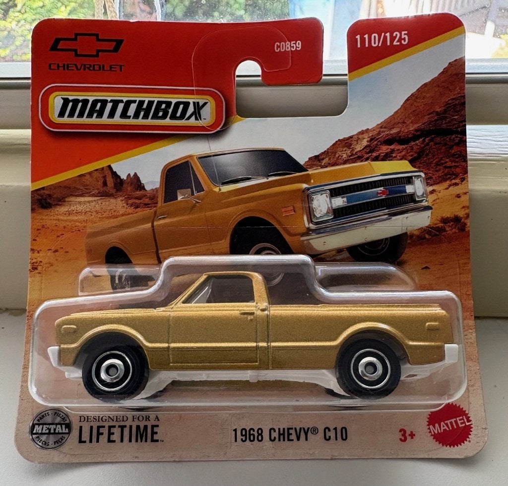 Matchbox 1968 Chevy Chevrolet C10 Pickup GOUD, Ophalen of Verzenden, Nieuw, Auto