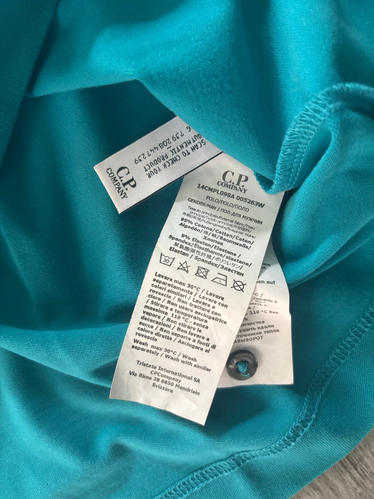 CP Company Polo maat S- Stijlvol en Comfortabel, Ophalen of Verzenden, Zo goed als nieuw, Maat 46 (S) of kleiner, Blauw