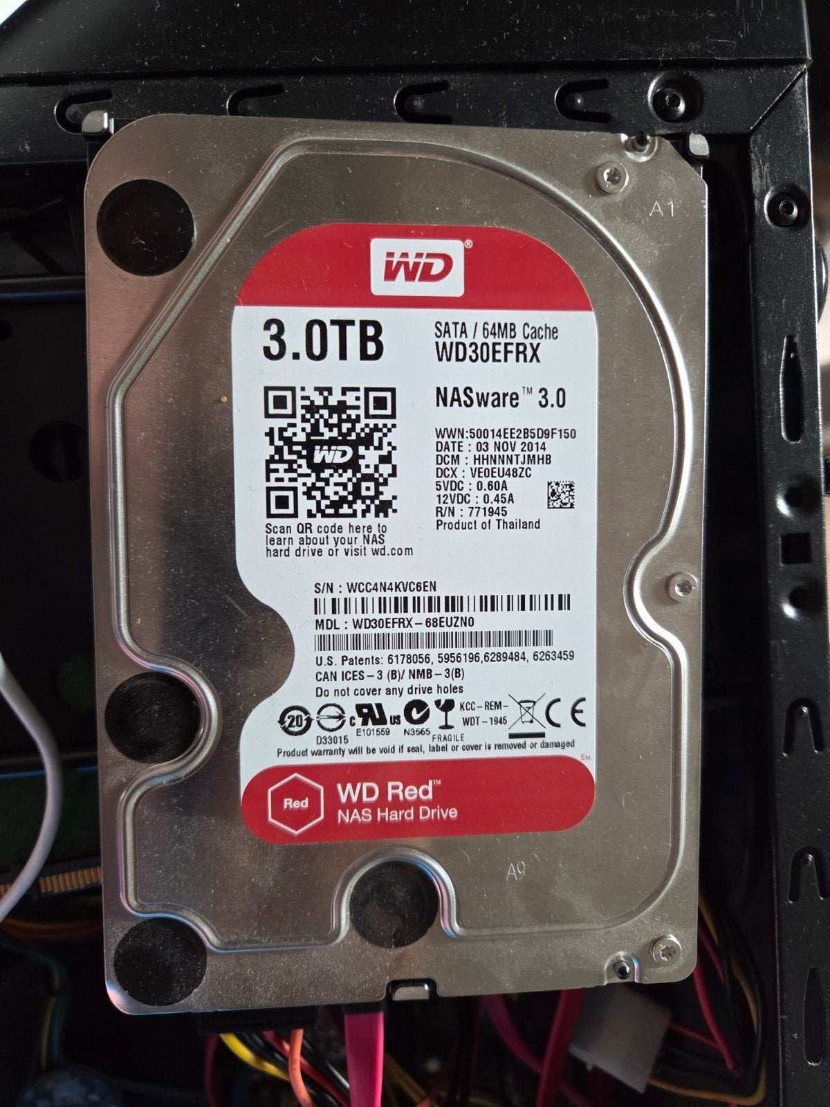 WD Red 3.0TB NAS Hard Drive - WD30EFRX, Computers en Software, Intern, Gebruikt, Ophalen of Verzenden, 3.0TB