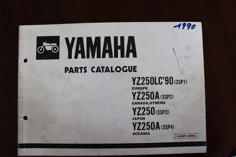 Yamaha YZ250 LC A 1990 motorcycle parts catalogue YZ 250, Ophalen of Verzenden, Yamaha