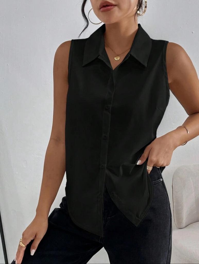Nieuwe zwarte mouwloze blouse van SHEIN, maat M, Ophalen of Verzenden, Nieuw, Maat 38/40 (M), Zwart
