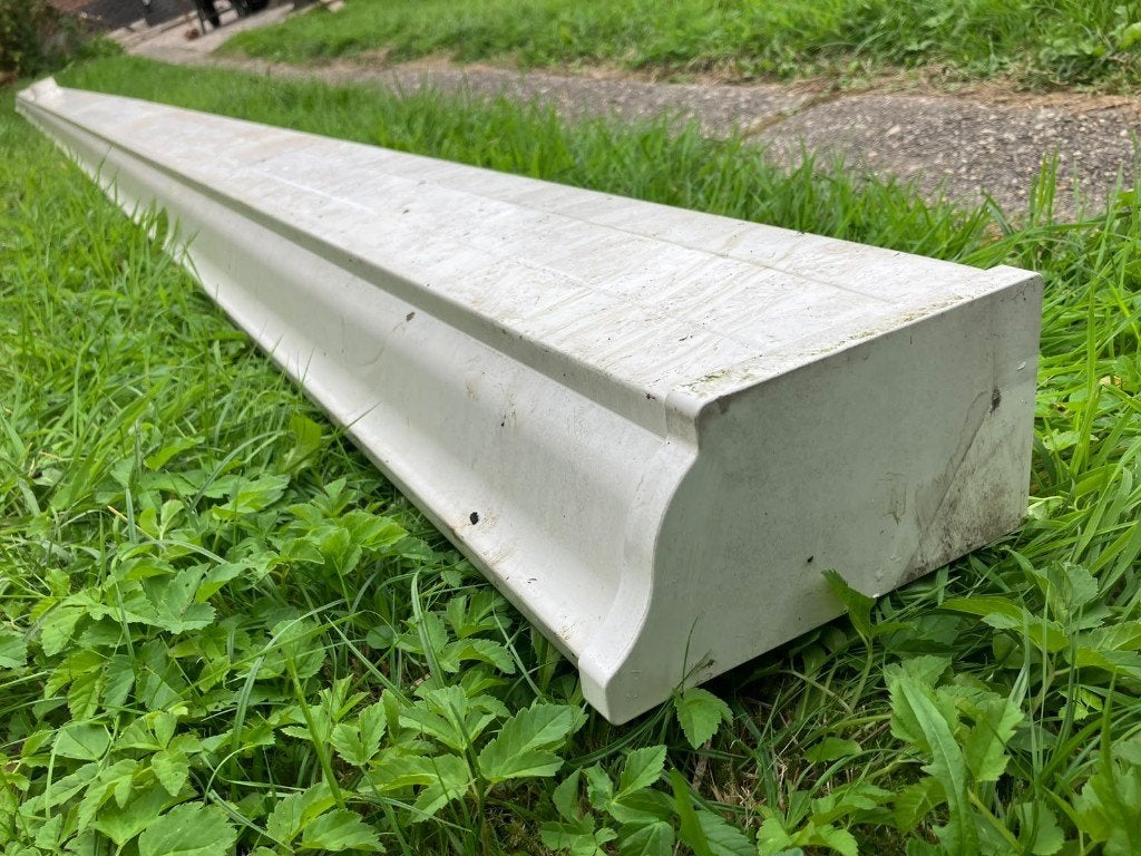 Naadloze aluminium dakgoot 5 meter gebruikt, Doe-het-zelf en Verbouw, Ophalen, Gebruikt, Minder dan 20 mm, Aluminium