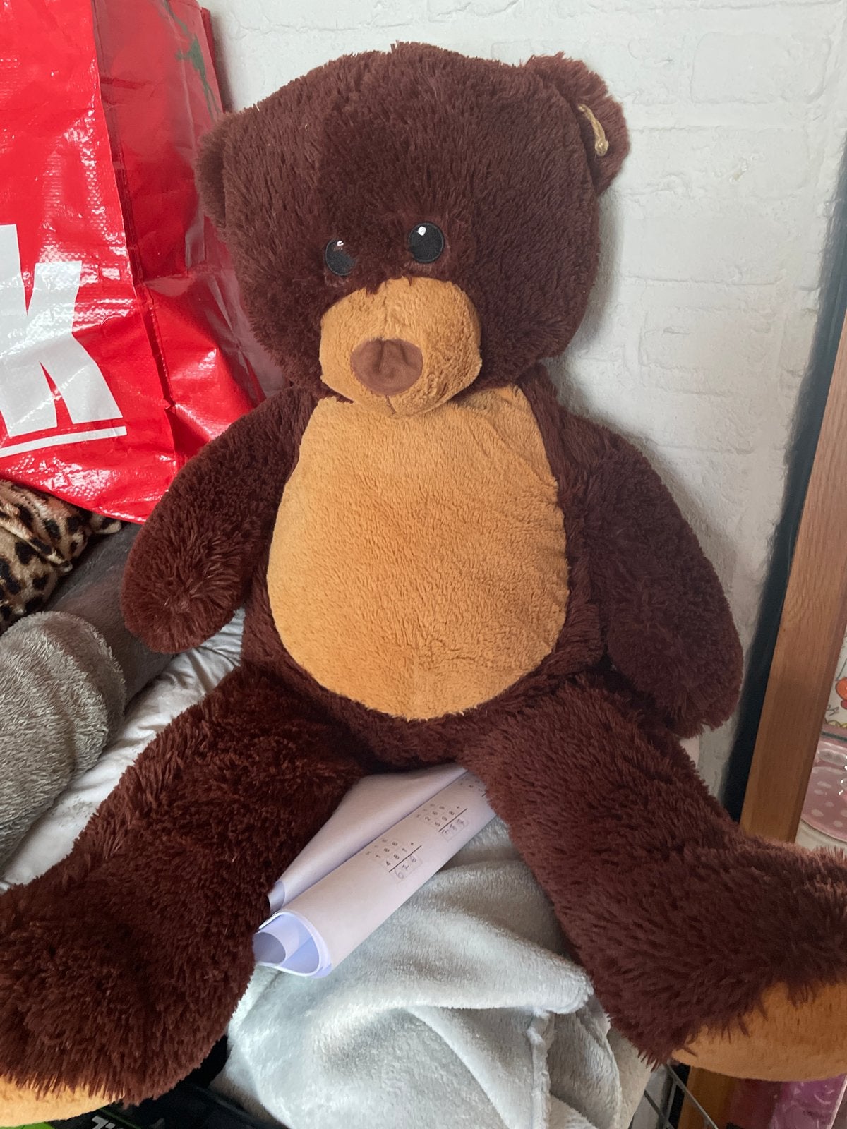 Grote bruine teddybeer - knuffel, Ophalen, Overige merken, Overige karakters, Beer