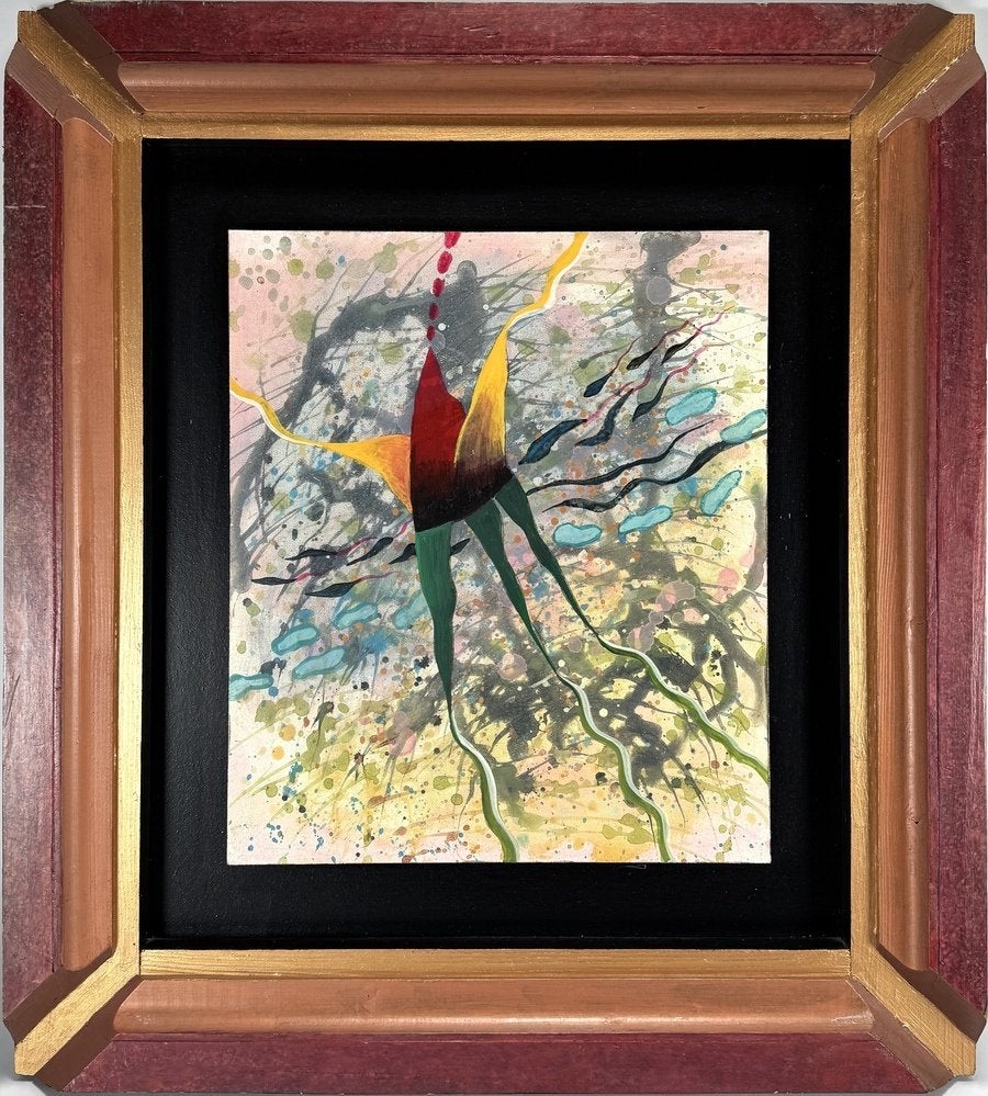 188. Aquarel, Ellen Scheffer – abstracte compositie, 2002, Ophalen