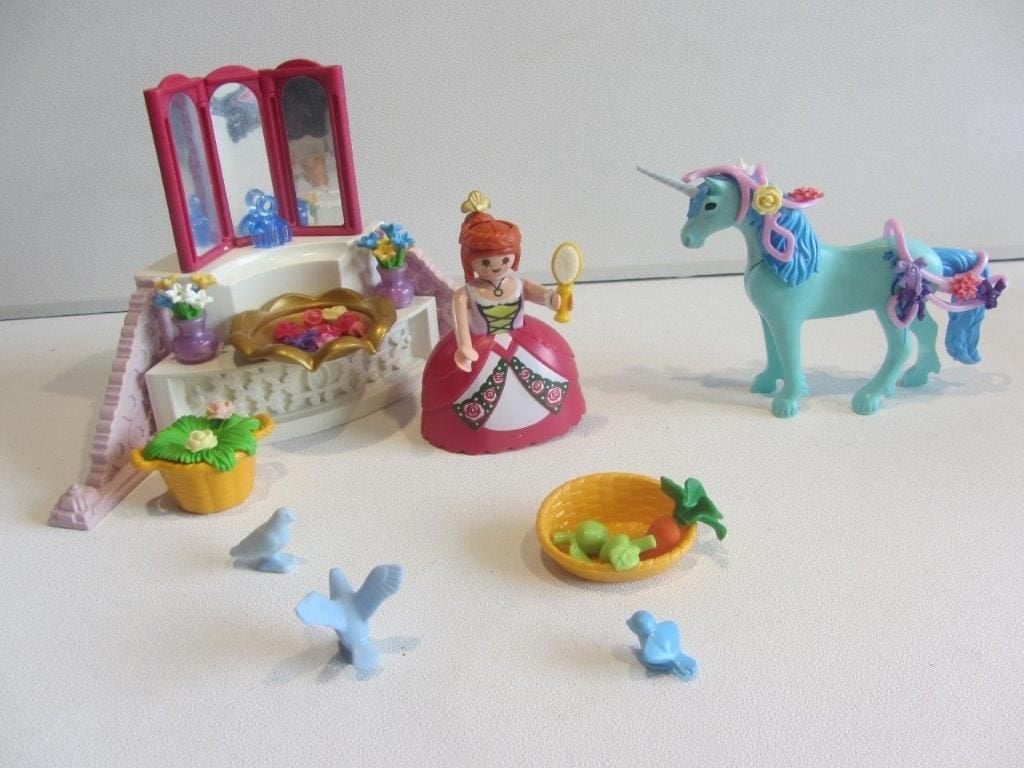 Playmobil Eenhoorn met kaptafel – 5144, Gebruikt, Losse onderdelen, Fantasy, Ophalen of Verzenden
