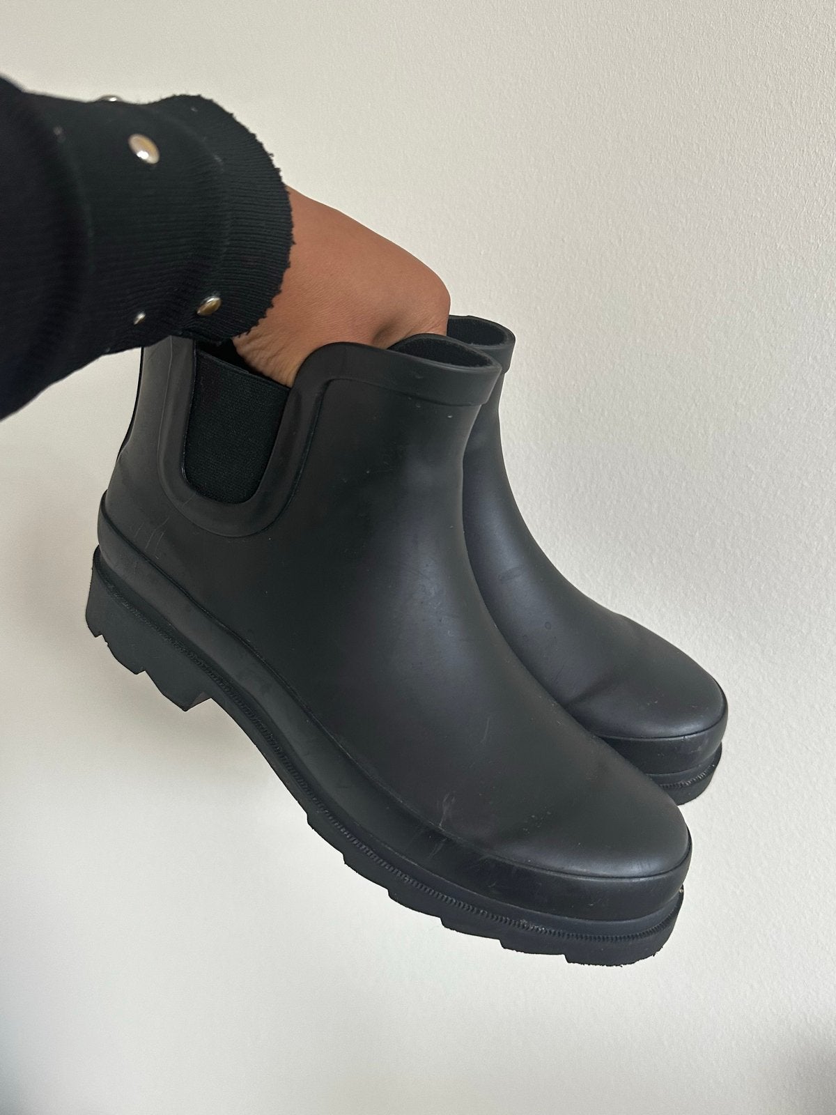 Zwarte rubberen regenlaarsjes, Kleding | Dames, Ophalen, Zwart, Lage of Enkellaarzen, Zo goed als nieuw