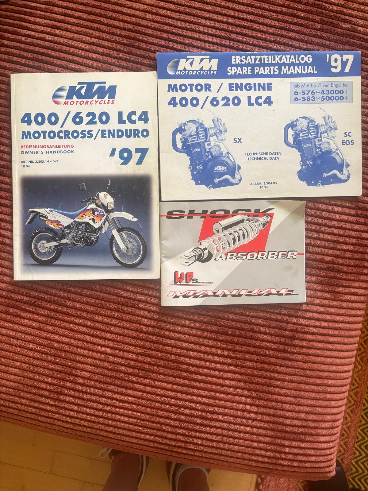 KTM 400/620 LC4 Handleidingen en Onderdelenboek '97, Ophalen of Verzenden, Overige merken