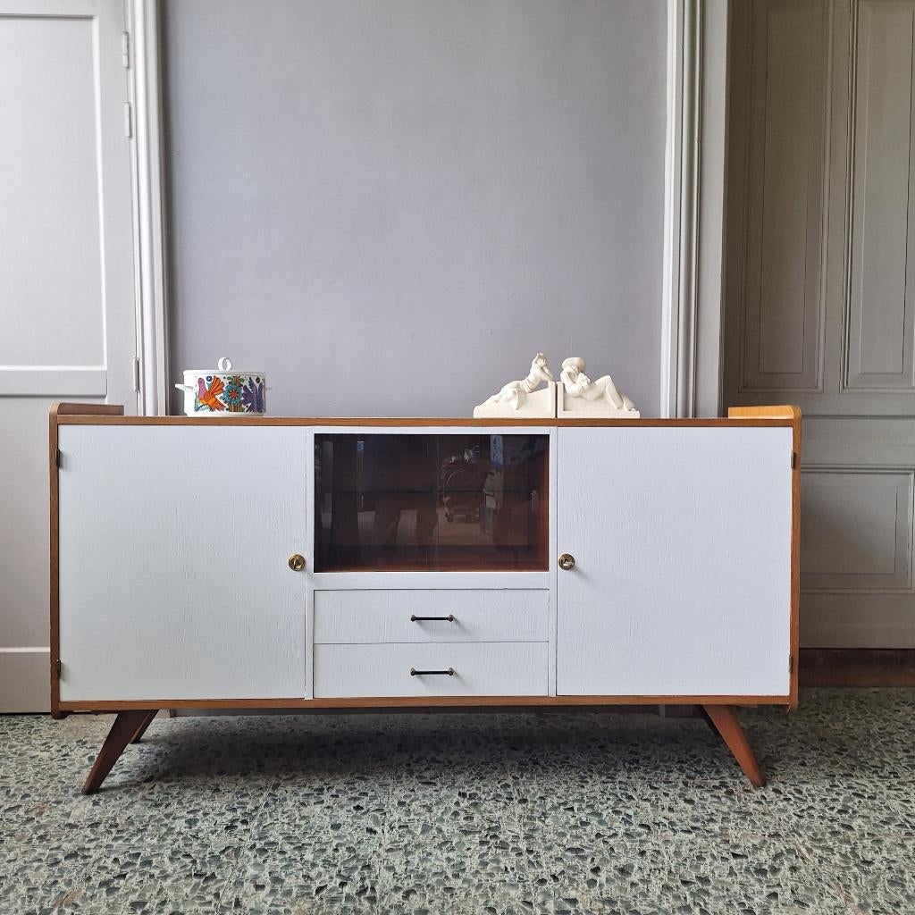 vintage dressoir jr 60/70  tv meubel  retro, Gebruikt, Jaren 60, Met deur(en), Verzenden
