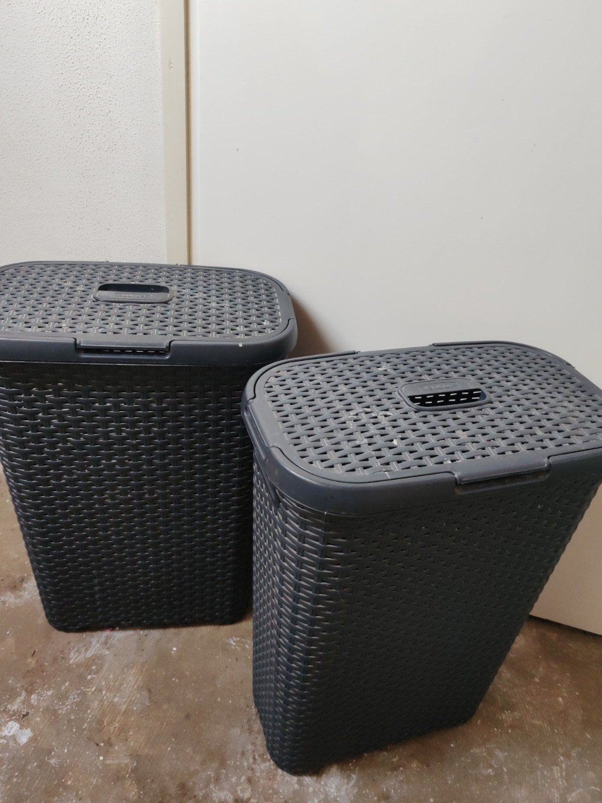 2x Curver wasmand 60L grijs, Ophalen of Verzenden, Gebruikt