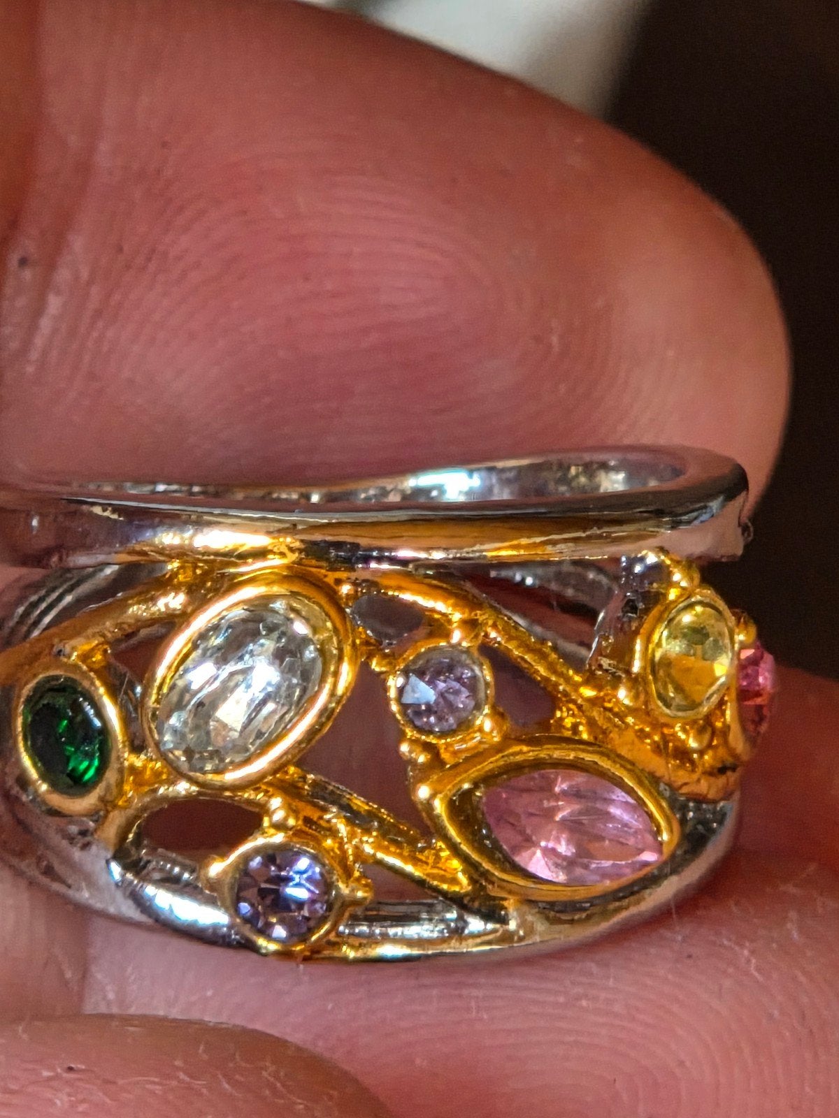 Prachtige nieuwe ring, maat 17, Sieraden, Tassen en Uiterlijk, Ringen, Overige materialen, Nieuw, Ophalen of Verzenden, 17 tot 18