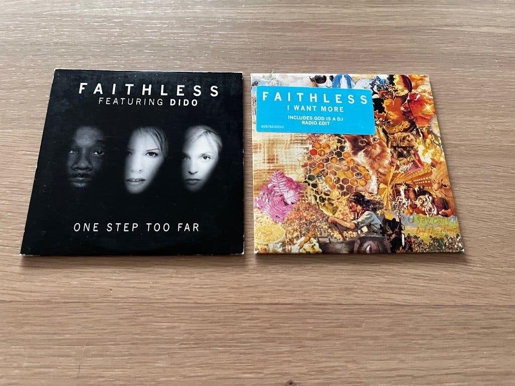 Faithless 2x Single I Want More One Step Too Far ft. Dido, Ophalen of Verzenden, Gebruikt, Pop