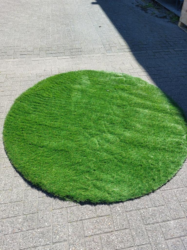 Garden rond kunstgras grastapijt 197 cm 35 mm hoog, Tuin en Terras, Gras en Kunstgras, Ophalen, Nieuw, Minder dan 10 m², Kunstgras