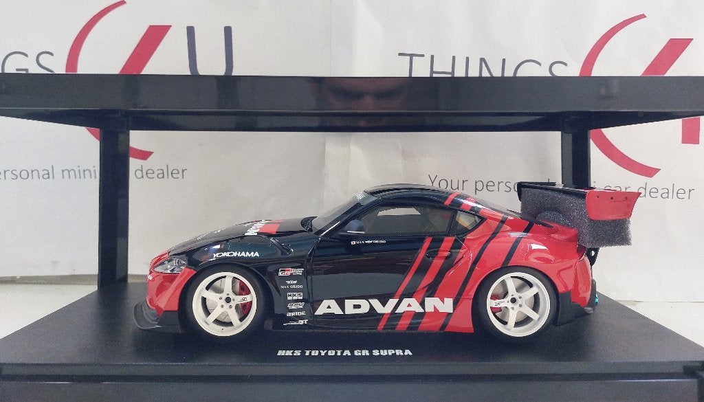 GT Spirit 1:18 Toyota Supra by Advan black red 2020 nieuw, Hobby en Vrije tijd, Modelauto's | 1:18, Ophalen of Verzenden, Nieuw