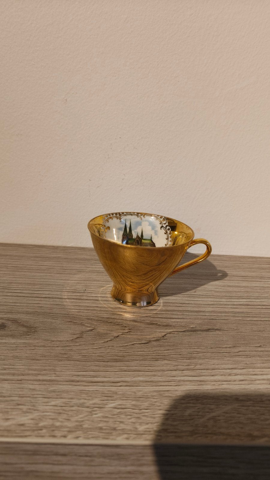 Vintage Gouden Kölner Dom Espresso Kopje - Bavaria, Verzenden