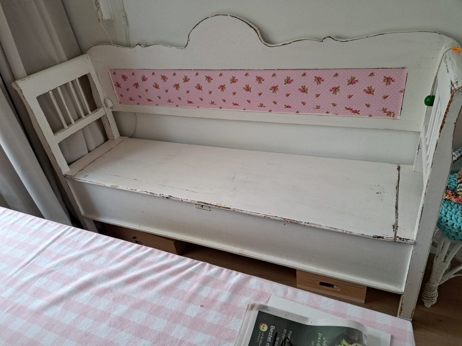 Klepbank met opbergruimte, Ophalen, Gebruikt, Minder dan 75 cm, 150 tot 200 cm