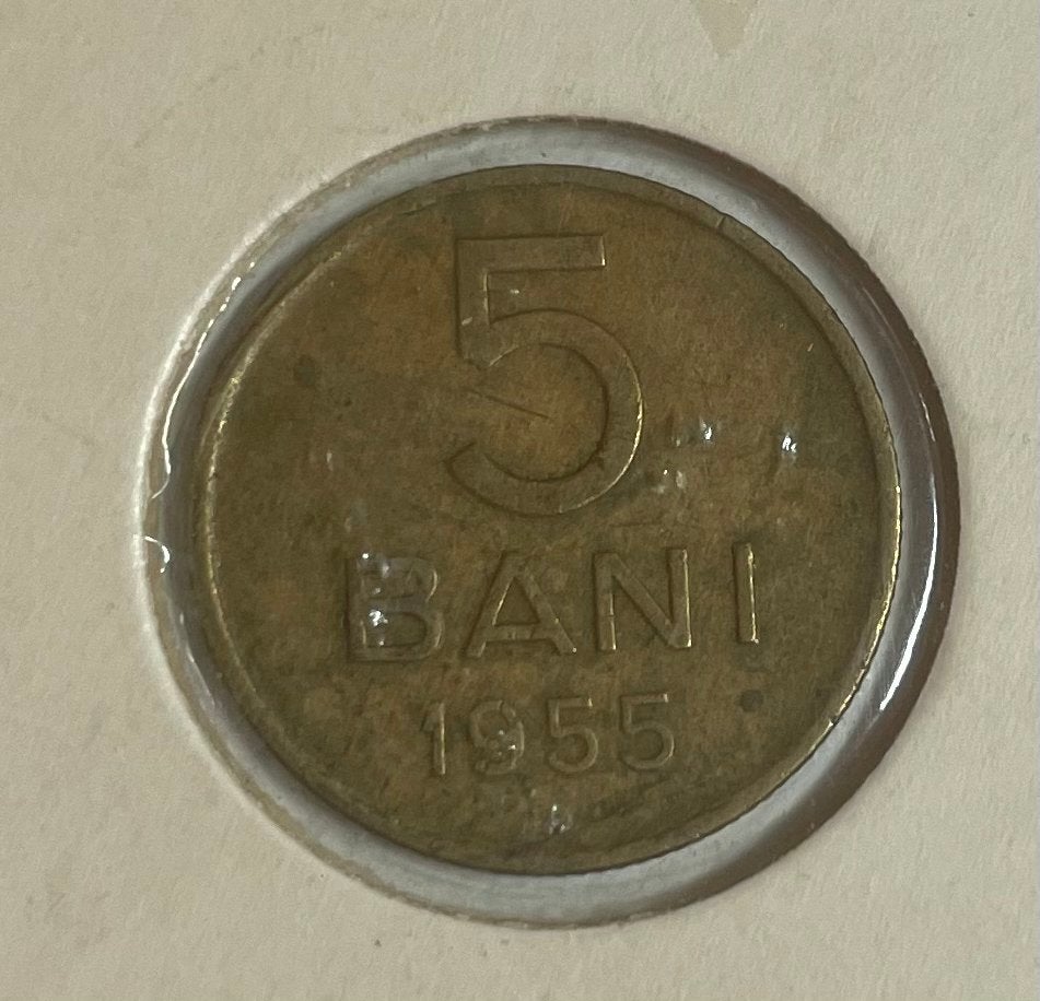 5 bani Roemenië 1955, Postzegels en Munten, Ophalen of Verzenden, Overige landen