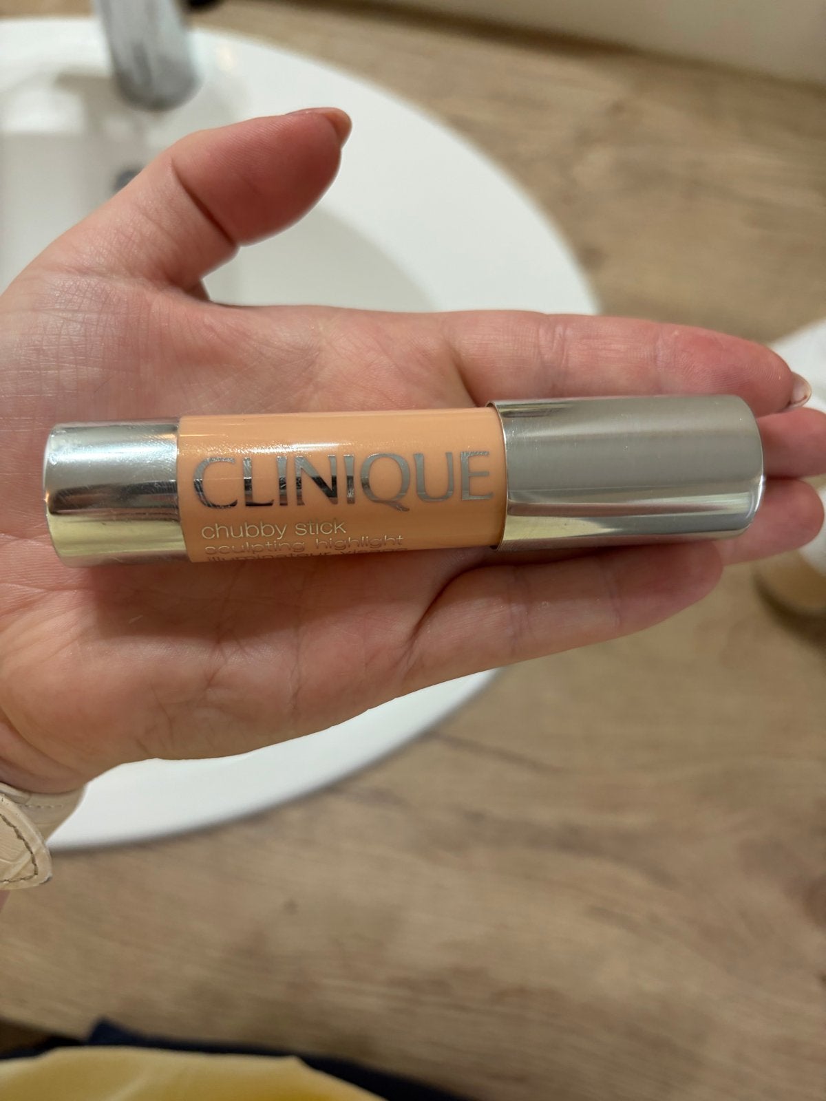 Clinique Chubby Stick - 02 Supreme Stardust, Gehele gezicht, Beige, Ophalen of Verzenden, Zo goed als nieuw