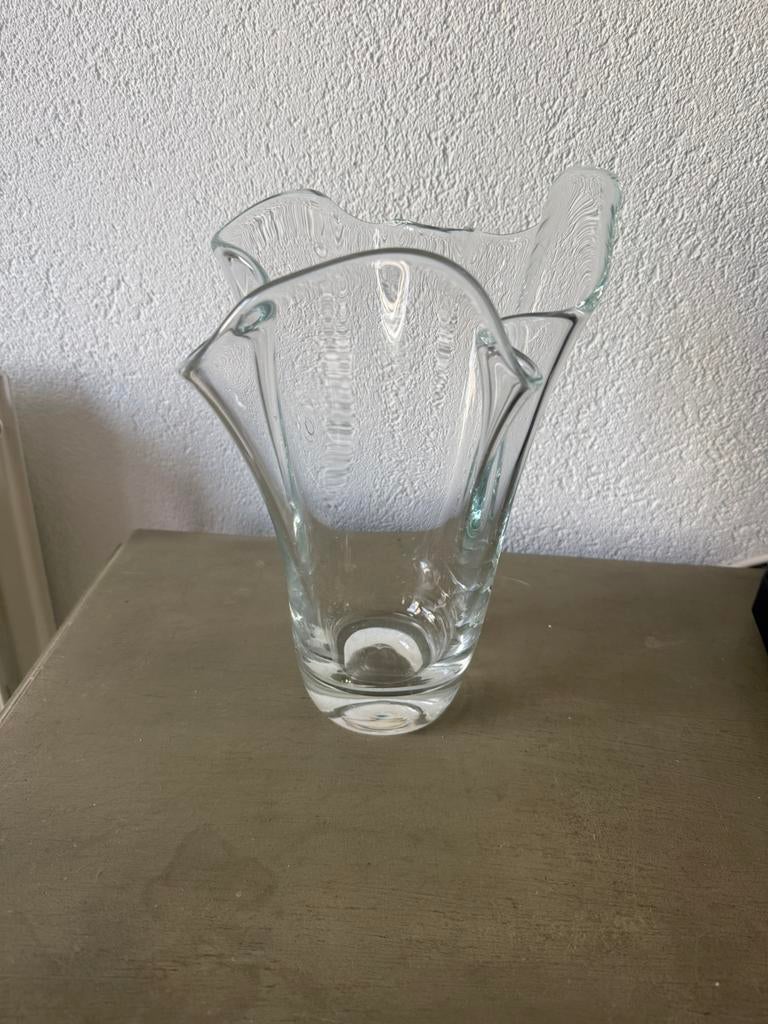 Villeroy & Boch waaiervaas / zakdoekvaas zgan, Ophalen of Verzenden, Zo goed als nieuw, Overige kleuren, Glas