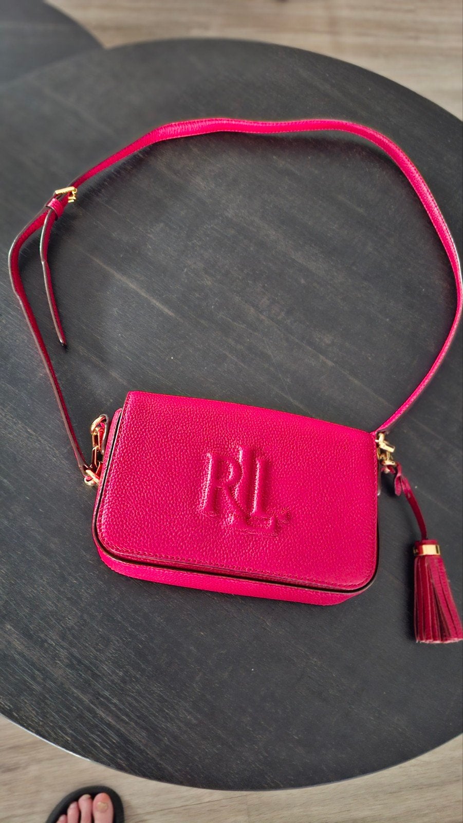 Ralph Lauren roze schoudertasje, Ophalen, Zo goed als nieuw, Roze, Schoudertasje