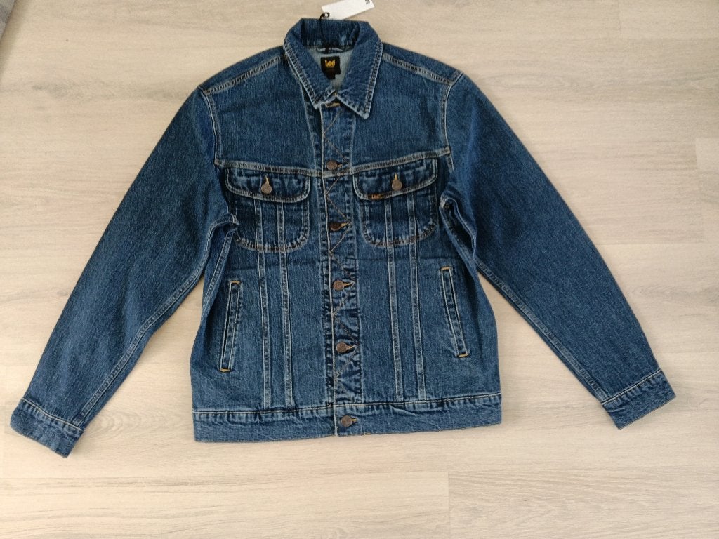 Lee rider denim jacket mid. indigo maat L , nieuw., Maat 52/54 (L), Blauw, Nieuw, Ophalen of Verzenden