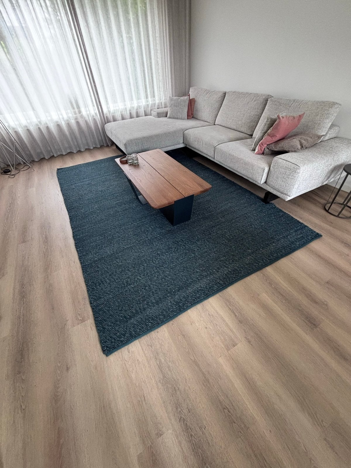 Modern groen vloerkleed - Zo goed als nieuw, Ophalen, Blauw, 150 tot 200 cm, 200 cm of meer