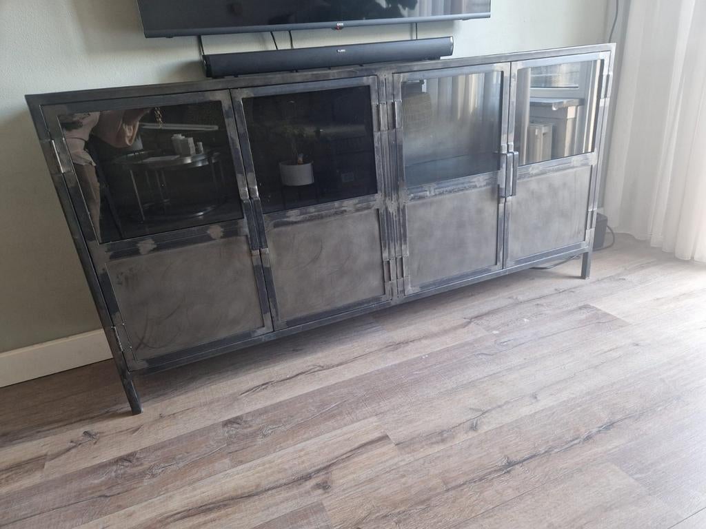 Dressoir industriëel, Ophalen, Gebruikt, 150 tot 200 cm, Metaal